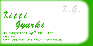 kitti gyurki business card